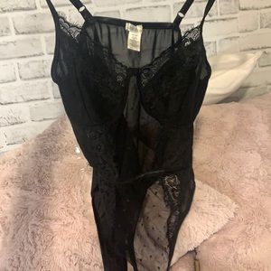 Black lace body suit size small